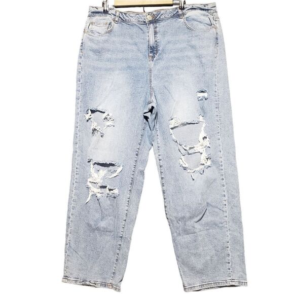 Eloquii Denim Jeans Size 20 Womens High Rise Straight‎ Leg - Picture 1 of 15